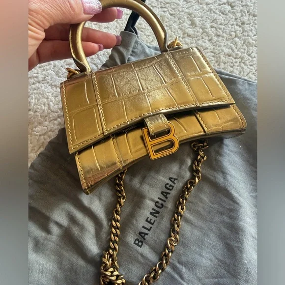 Balenciaga Embossed Leather Hourglass Mini - Picture 1 of 3